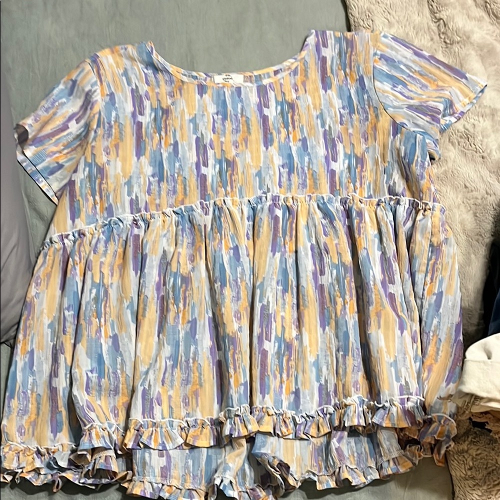 Entro Multicolor Abstract Blouse